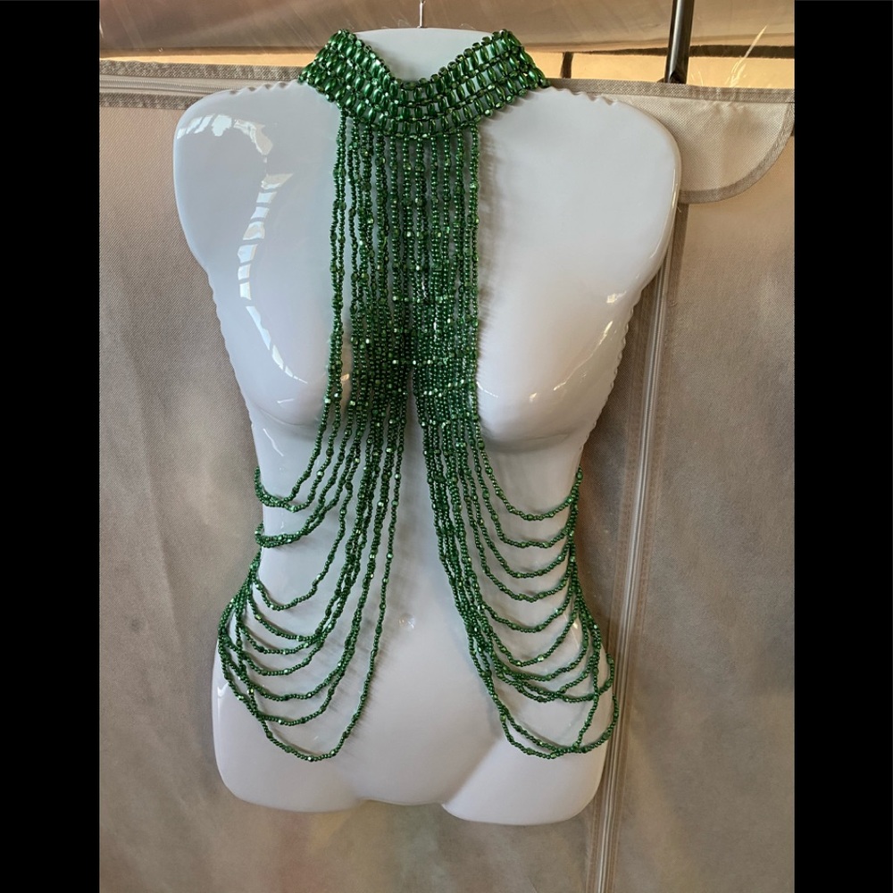 Green beaded Top
